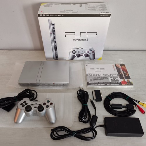 Sony ps2 slim - satin, silver