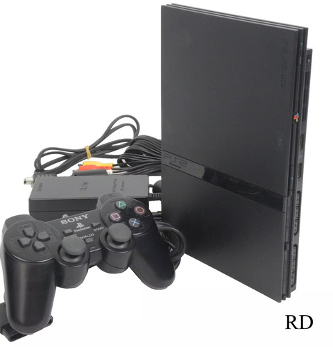 Console ps2 slim noir - slim, complet